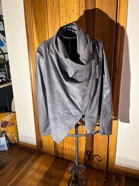 [BLANKNYC] Faux Suede and Leather Cowl Neck Size Large